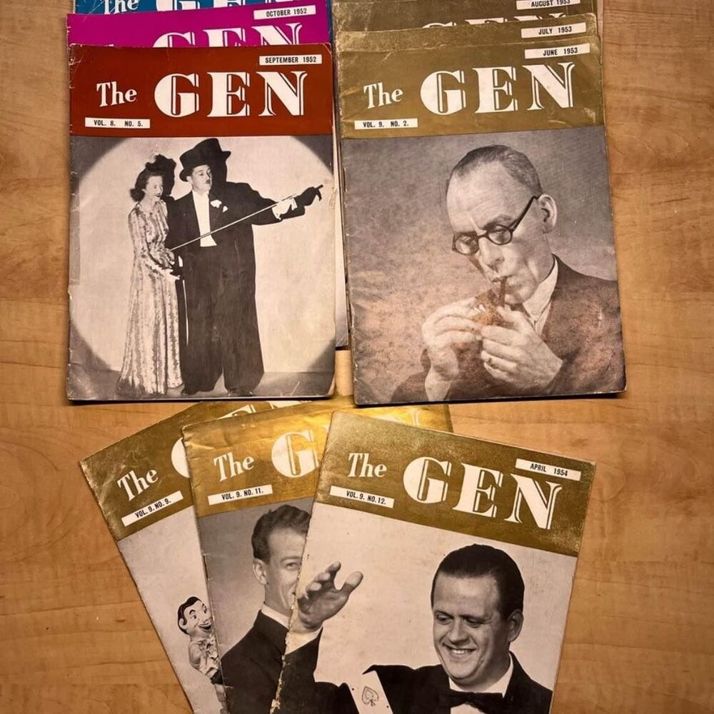 13 piece lot Collection of The Gen vintage magician publications